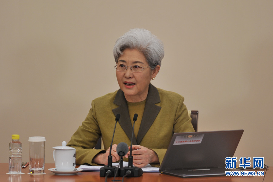 NPC spokesperson Fu Ying answers a question during a news conference on this year's National People's Congress in Beijing on Saturday, March 4, 2017. [Photo: Xinhua]