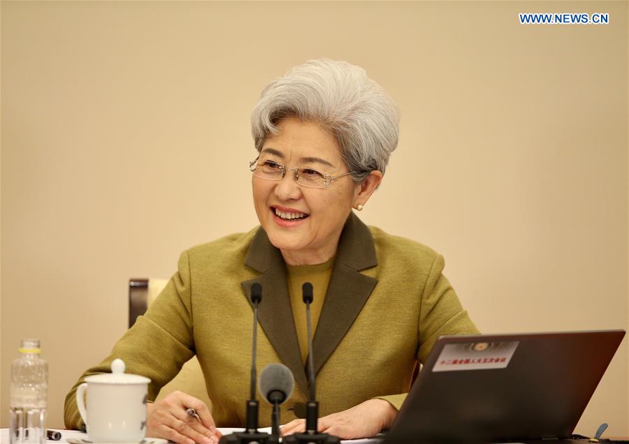 Fu Ying, spokesperson for the fifth session of China's 12th National People's Congress (NPC), speaks during a press conference on the session at the Great Hall of the People in Beijing, capital of China, March 4, 2017. The fifth session of the 12th NPC is scheduled to open in Beijing on March 5. [Photo: Xinhua]