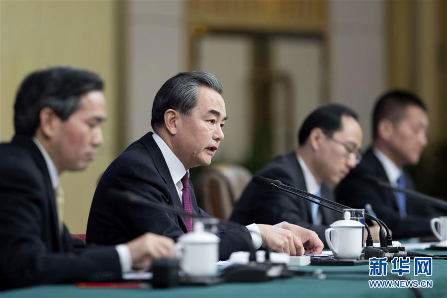 Chinese Foreign Minister Wang Yi gives a press conference for the fifth session of China’s 12th National People’s Congress (NPC) in Beijing, capital of China, March 8, 2017. [Photo: Xinhua]