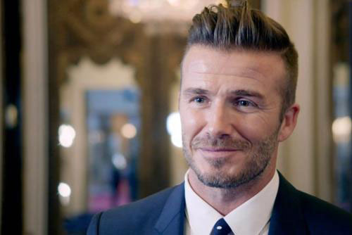 The undated photo shows David Beckham, an English former professional footballer. [Photo: sports.163.com]