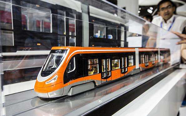 A hydrogen-powered tram developed by CRRC Qingdao Sifang Company Limited. [Photo: thepaper.cn]