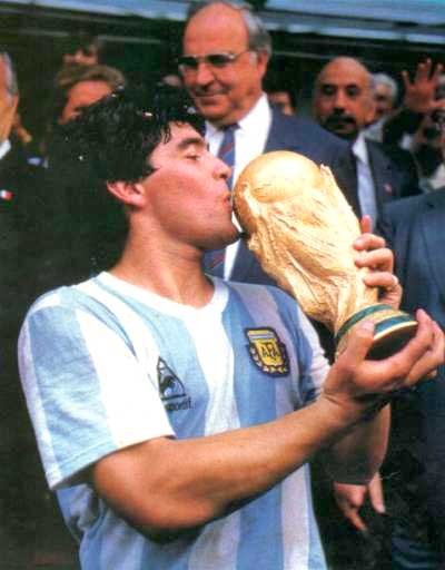 Diego Maradona won Mexico World Cup in 1986 for Argentina as the captain [File photo: baidu.com]