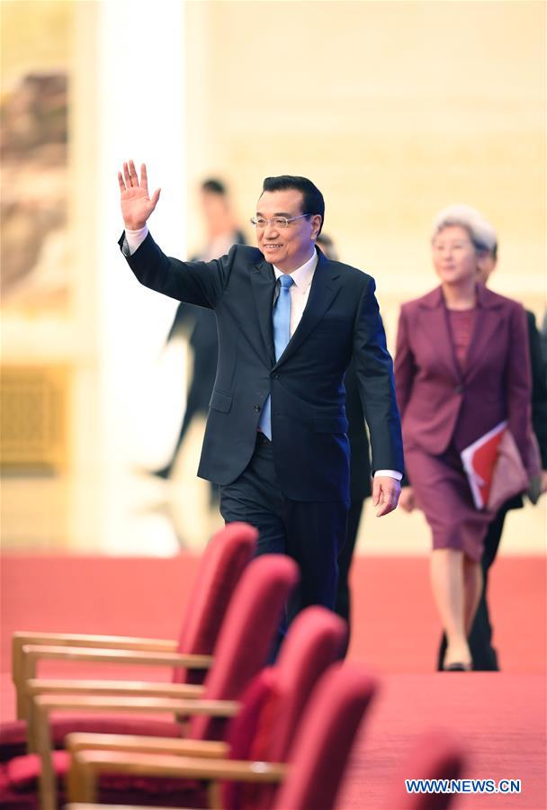 Chinese Premier Li Keqiang gives a press conference at the Great Hall of the People in Beijing, capital of China, March 15, 2017.[Photo: Xinhua]