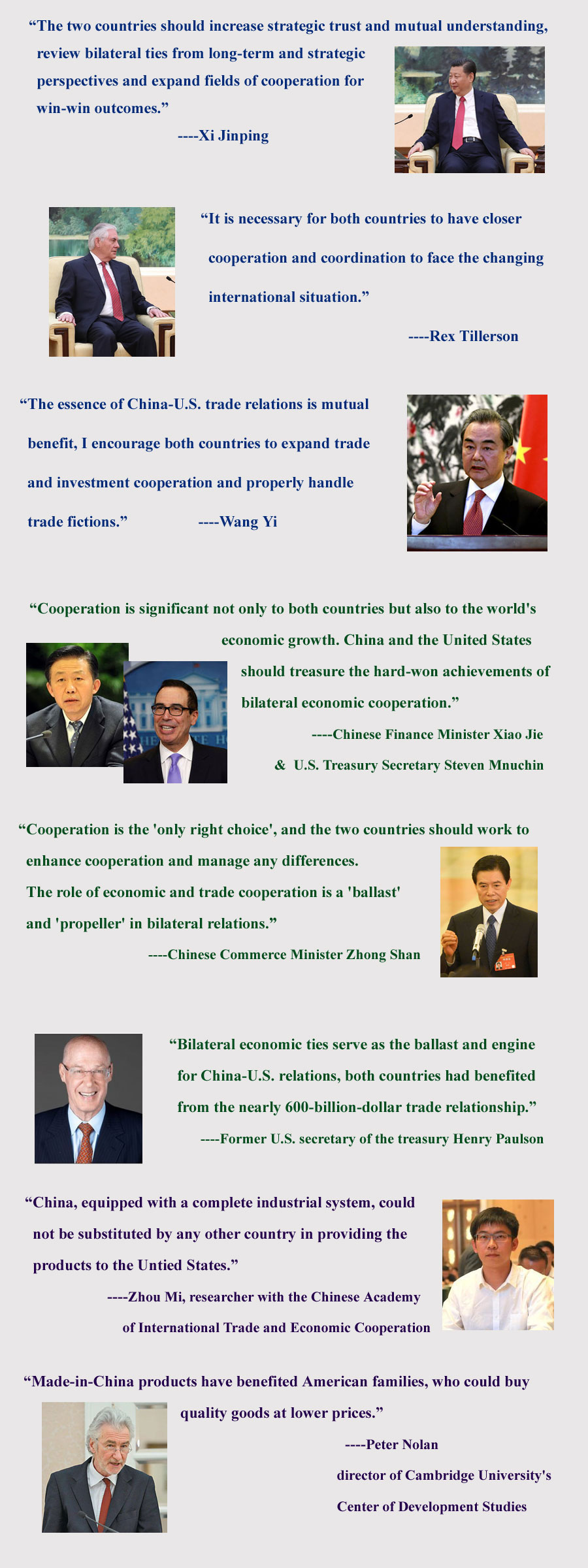 Win-win China-U.S. relations on economy and trade