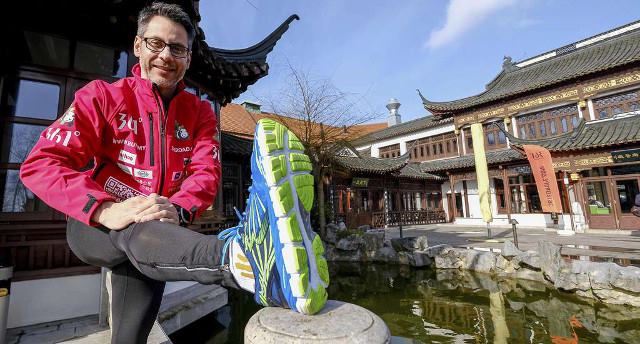 Kai Markus Xiong, 44, starts a 12,000 km journey on March 12 from Hamburg to Shanghai to fight prejudice against China. [Photo: @junki72 Twitter]
