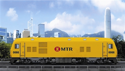 A locomotive with MTR logo. [Photo: dlxww.com]