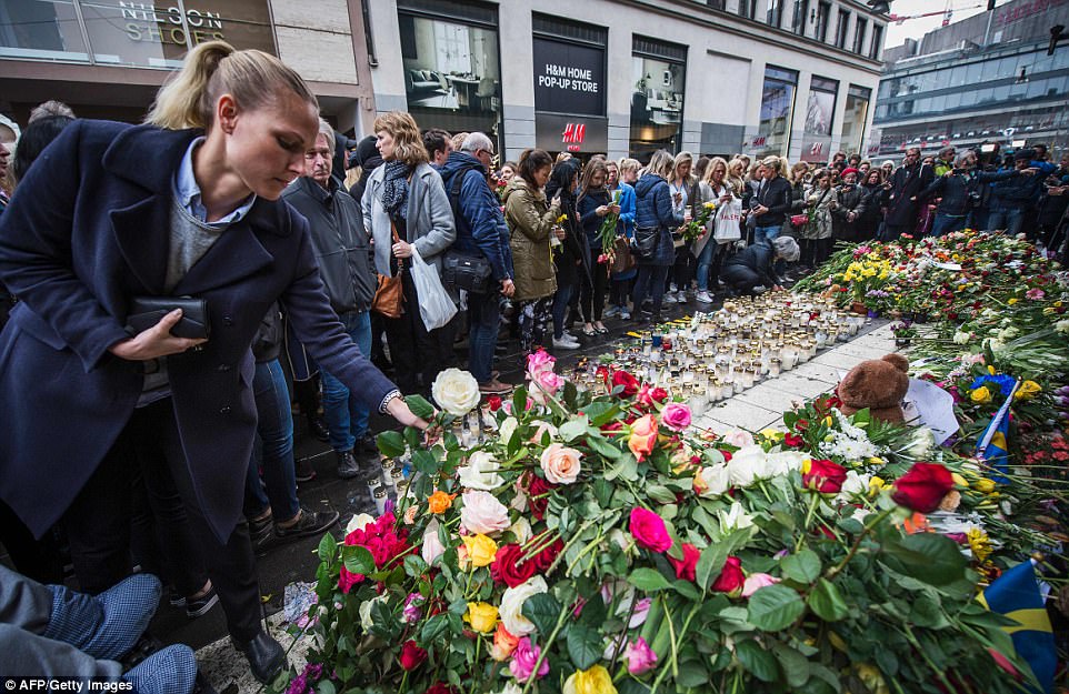 The Swedish capital has been in mourning for days following the terror attack, with a minute of silence held on Monday. [Photo: EPA]
