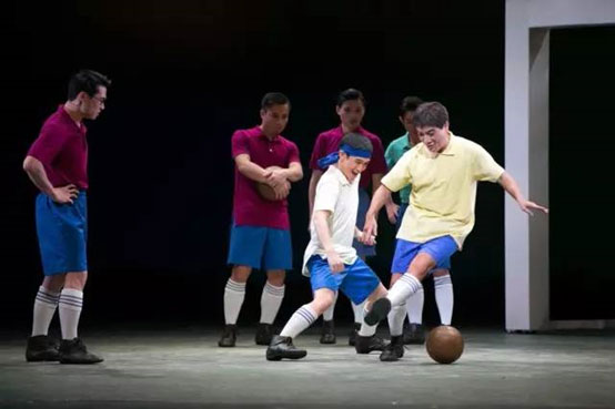 A soccer-themed musical 'Field of Dreams' was held on April 9, 2017 the Tianqiao Performing Arts Center in Beijing. [photo provided to China Plus]