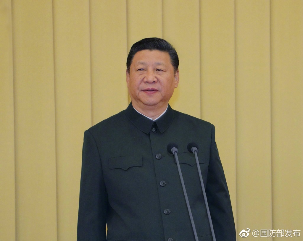 Xi Jinping, chairman of the Central Military Commission, speaks to chief military officers Tuesday in Beijing. [Photo: Ministry of National Defense]