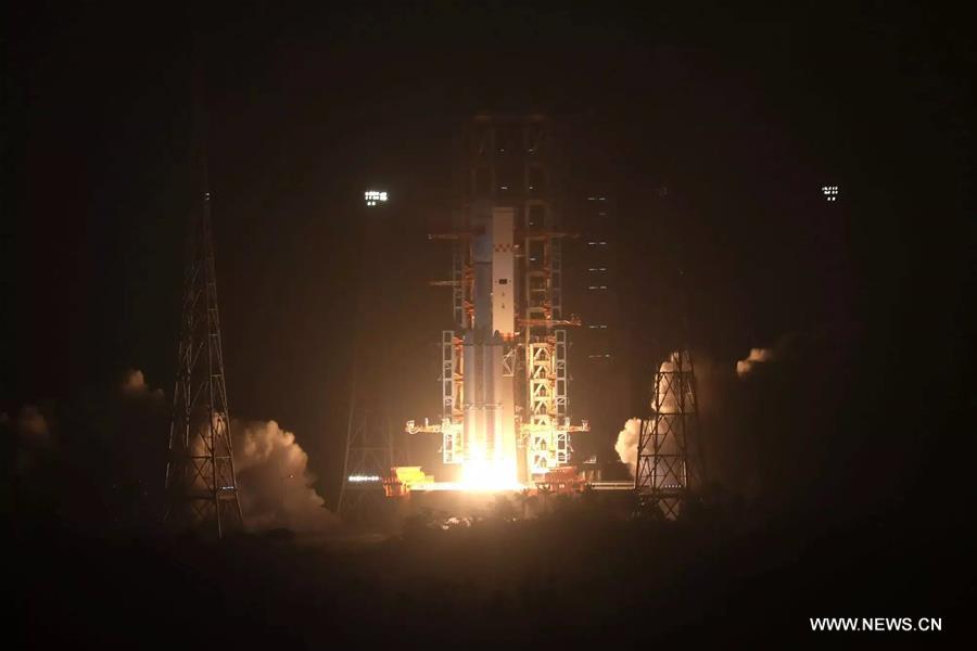 China's first cargo spacecraft Tianzhou-1 blasts off from Wenchang Space Launch Center in south China's Hainan province, April 20, 2017. [Photo: Xinhua]