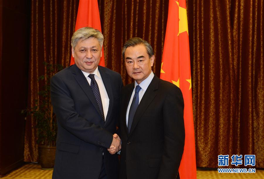 Chinese Foreign Minister Wang Yi (right) Meets with Foreign Minister Erlan Abdyldaev of Kyrgyzstan. [Photo: Xinhua]