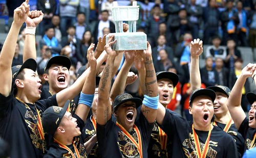 Marbury led Beijing to win the CBA championship in 2014. [File photo: baidu.com]