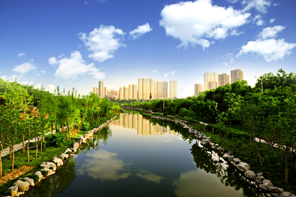 A file photo shows the result of environmental transformation in Chan-Ba Ecological District in Xi'an, capital of northwest China's Shaanxi Province. [Photo: Chan-Ba Ecological District]