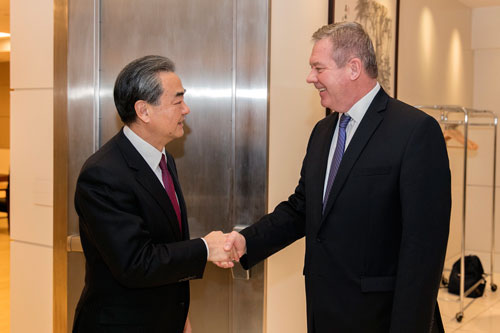 Chinese Foreign Minister Wang Yi meets with Russian Deputy Foreign Minister Gennady Gatilov on Thursday, April 27, 2017. [Photo: fmprc.gov.cn]