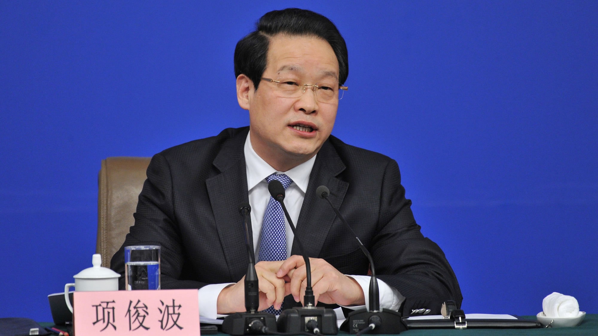 Xiang Junbo, former chairman of the China Insurance Regulatory Commission (CIRC). [File Photo: CGTN]