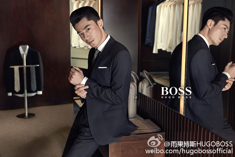 Chinese actor Wallace Huo poses for Hugo Boss. [Photo: weibo]