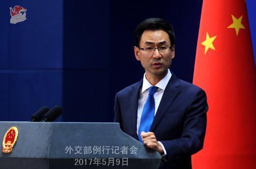 Chinese Foreign Ministry spokesman Geng Shuang holds a regular press conference in Beijing, capital of China, May 9, 2017. [Photo: gov.cn]