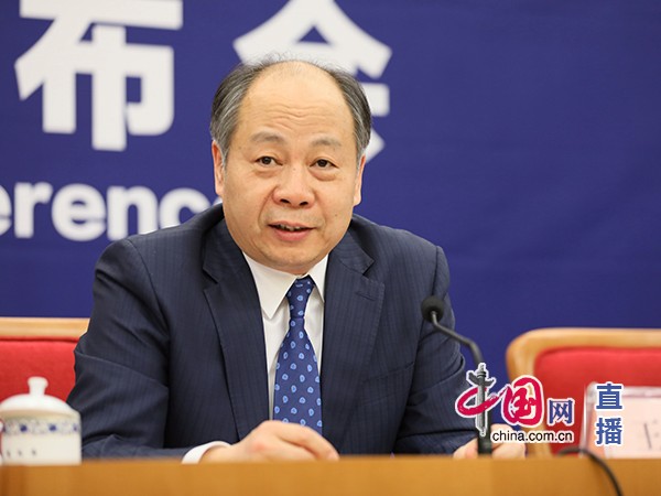 Wang Xiaotao, Deputy Director of the NDRC, speaks during a press briefing about Belt and Road Forum for International Cooperation in Beijing on Wednesday, May 10th, 2017. [Photo: China.com.cn]