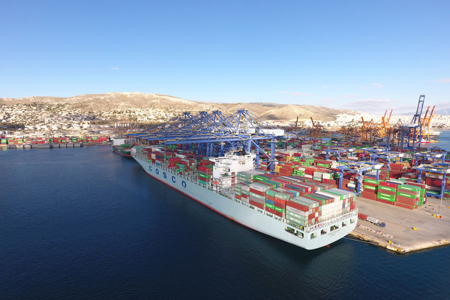 The port of Piraeus in Greece is the convergence point for the China-Europe Land-Sea express lines. [Photo: China Plus]