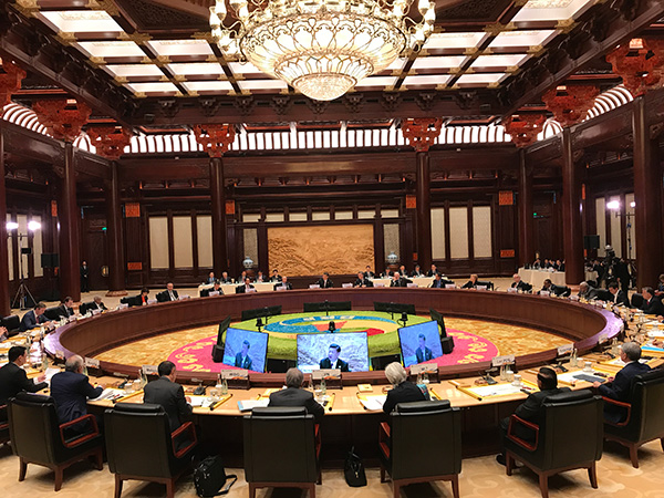 President Xi Jinping chairs the Leaders' Roundtable Summit at the Belt and Road Forum for International Cooperation in Beijing, on May 15, 2017. [Photo: chinadaily.com.cn]