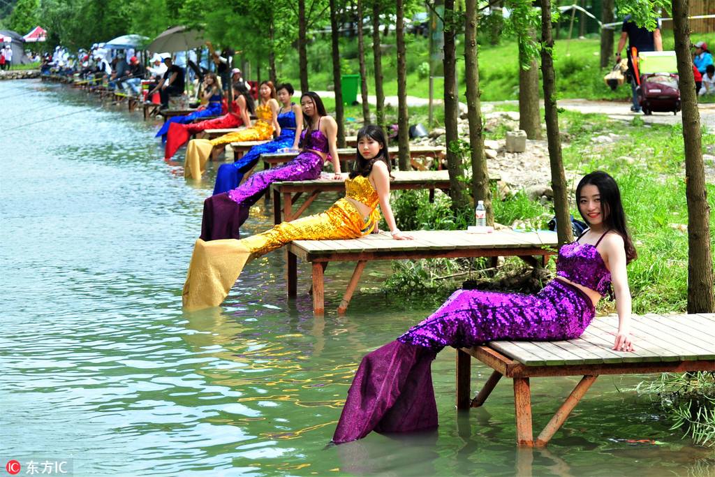 宜昌有一波“美人鱼”出没 "Mermaids" show in Yichang