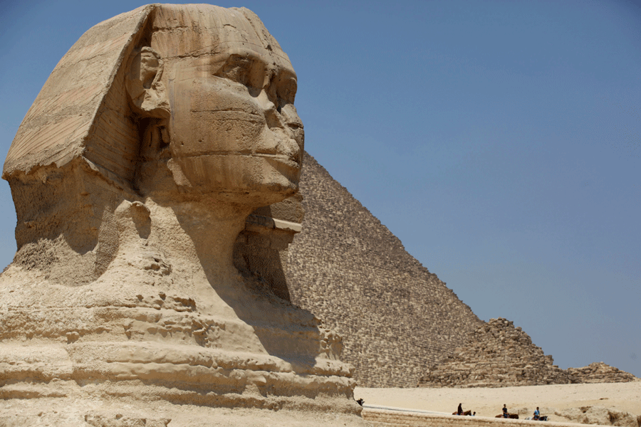 A photo shows the "Sphinx" in Egypt. A new report on tourism along the Belt and Road is suggesting tourism resources in the Middle East, Eastern Europe, as well as Western Asia are increasingly winning the hearts of Chinese tourists.[Photo: AP]