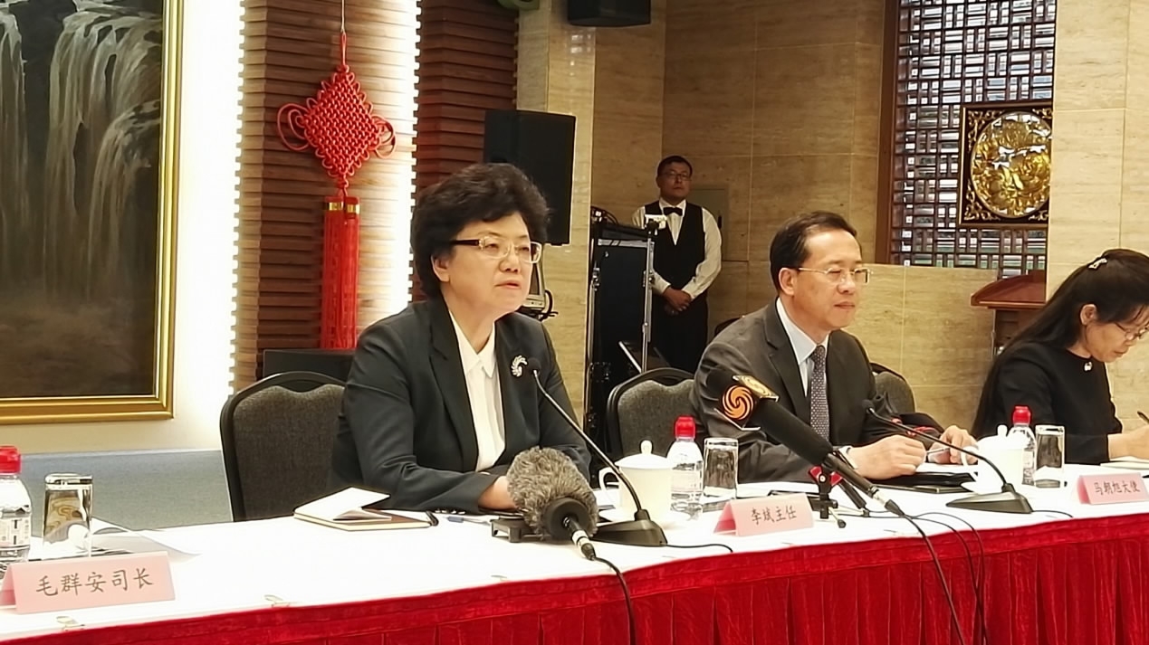 Photo of Li Bin, Minister of China’s National Health and Family Planning Commission.[Photo: CGTN]