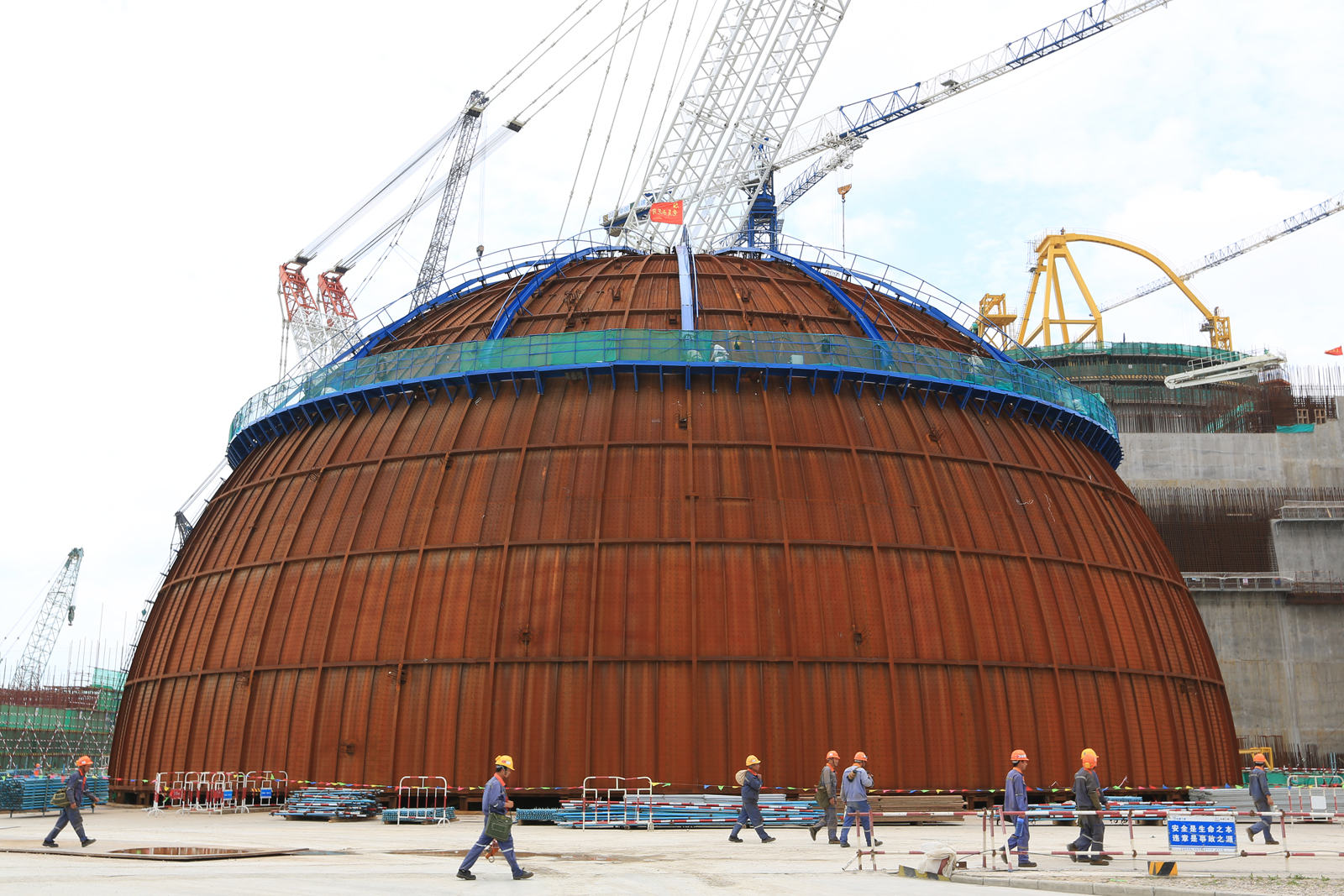 The dome of No. 5 unit reactor in Fuqing, southeast China's Fujian Province. [Photo: huanqiu.com]