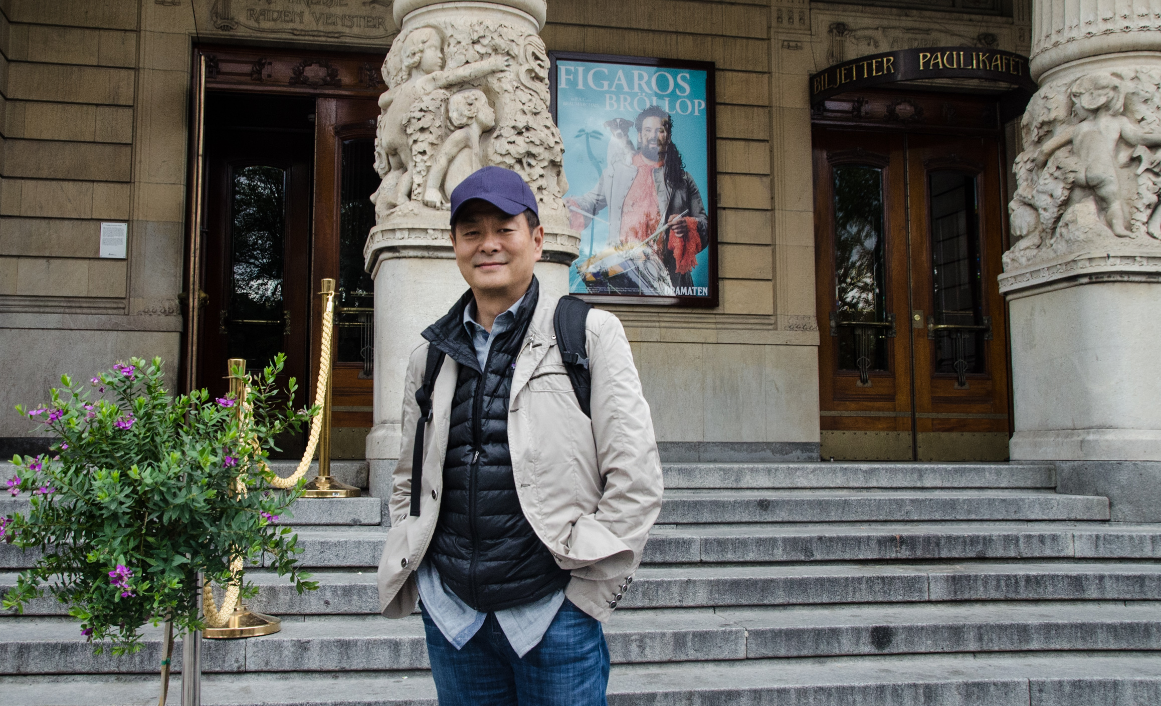 Pu Cunxin poses for a picture in Stockholm, Sweden, May 22, 2017. [Photo: Chen Xuefei]