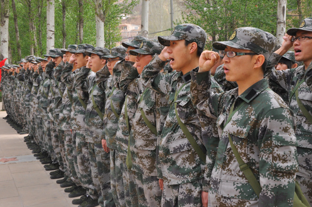 Soldiers recruited from senior high school graduates and college students [File photo: xjtu.edu.cn]