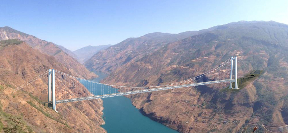 An architects impression of China's Jin'an-Jinshajiang Bridge. [File Photo: ynglsj.com]