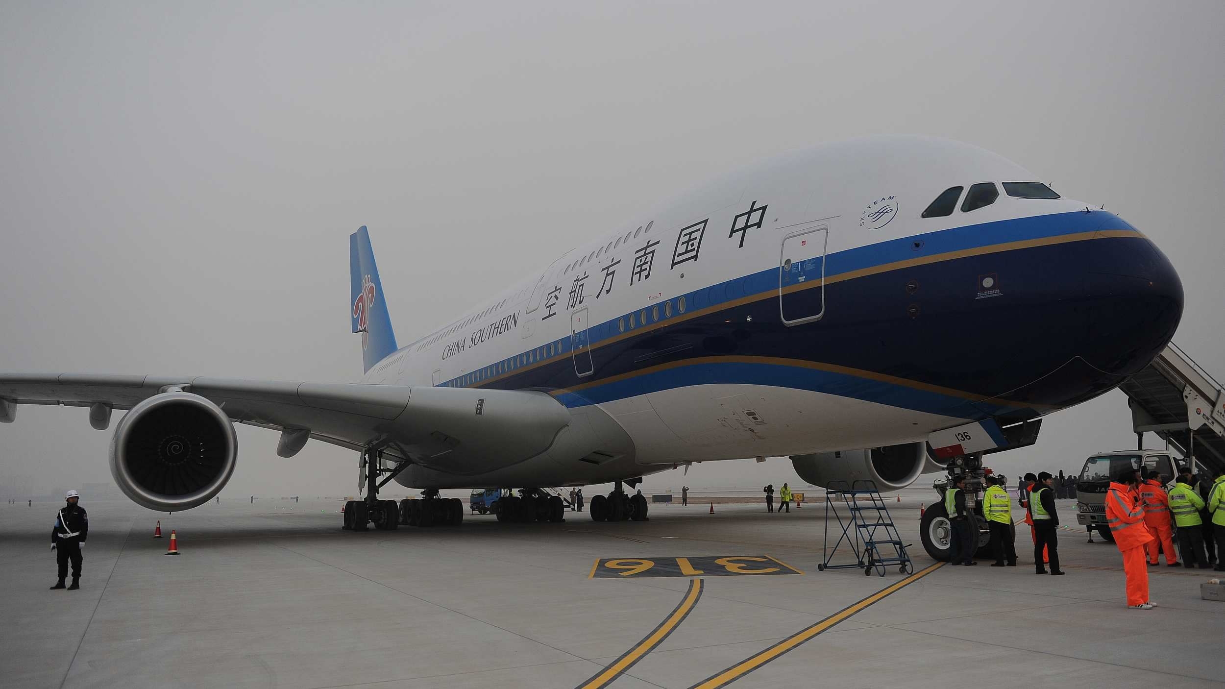 The Airbus A380 in full China Southern livery. [Photo: VCG]