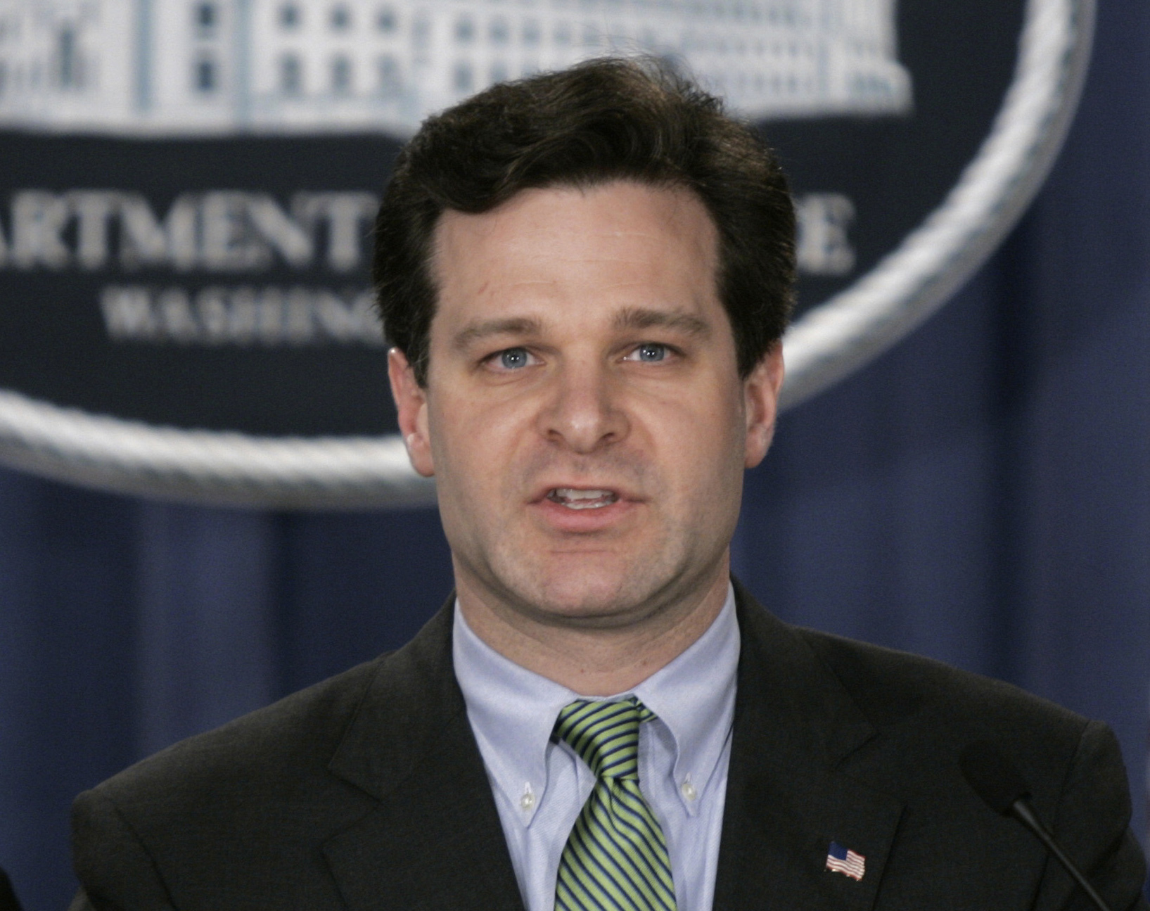 In this Jan. 12, 2005 file photo, Assistant Attorney General, Christopher Wray speaks at a press conference at the Justice Dept. in Washington. US President Donald Trump has picked a longtime lawyer and former Justice Department official to be the next FBI director. Trump said on Twitter Wednesday that he will be nominating Christopher Wray, calling him "a man of impeccable credentials." [Photo: AP/Lawrence Jackson]