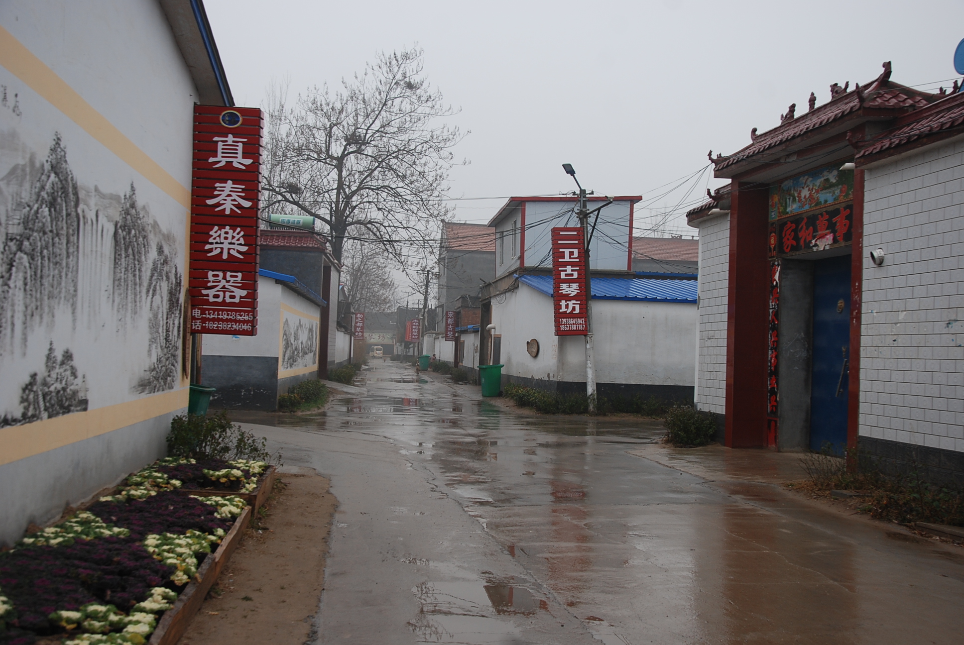 A lot of musical instrument stores around the neighborhoods within the Xuchang Village [Photo: China Plus]