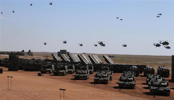 China holds a military parade at Zhurihe training base in north China's Inner Mongolia Autonomous Region on July 30, 2017, in celebration of the 90th birthday of the Chinese People's Liberation Army. [Photo: China Plus/Li Jin]