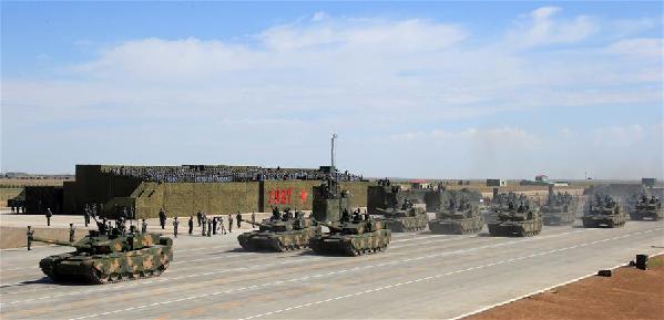 China holds a military parade at Zhurihe training base in north China's Inner Mongolia Autonomous Region on July 30, 2017, in celebration of the 90th birthday of the Chinese People's Liberation Army. [Photo: China Plus/Li Jin]