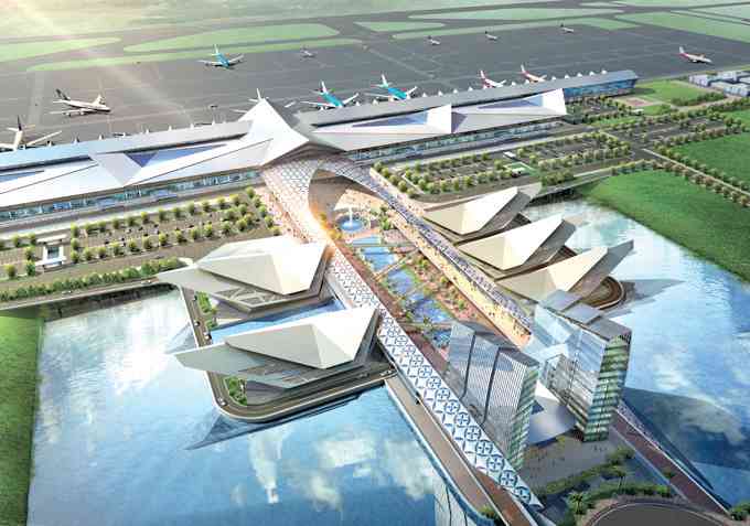 The design drawing of new international airport in Siem Reap. [Photo: people.cn]