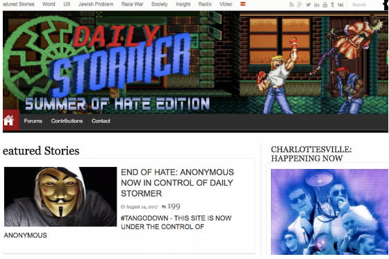 A webpage of The Daily Stormer [Photo: pconline.com.cn]