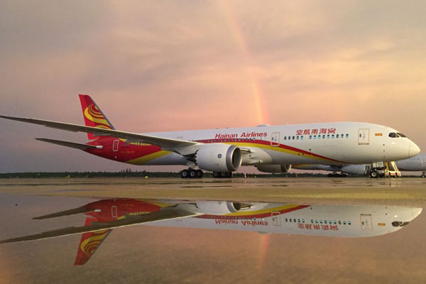 A Hainan Airlines flight. [Photo: provided by Sino.uk]