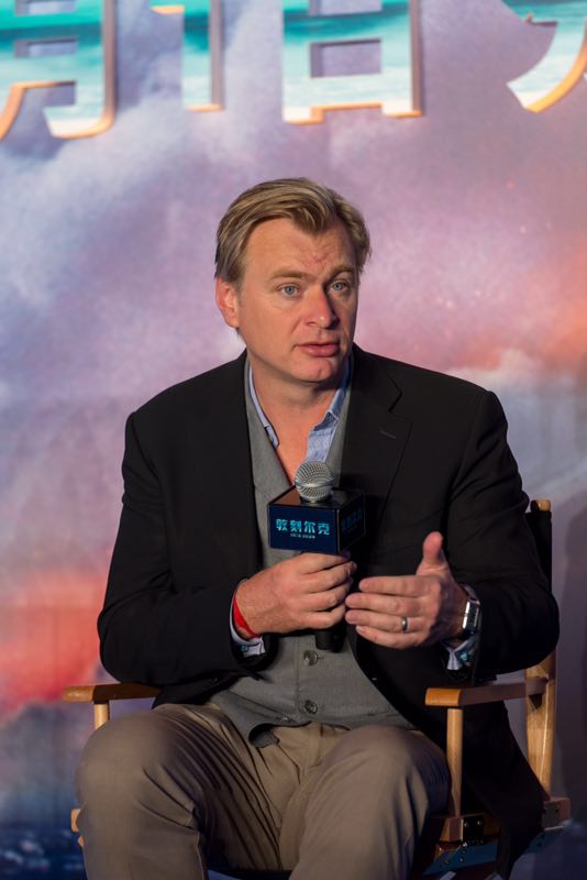 Acclaimed director Christopher Nolan promotes his latest film "Dunkirk" at an event in Beijing on Monday, August 21, 2017. [Photo: China Plus]